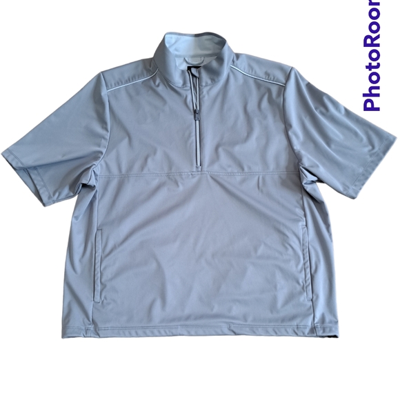 Mens Greg Norman 1/4 Zip Short Sleeve Jacket Size L - Picture 2 of 13